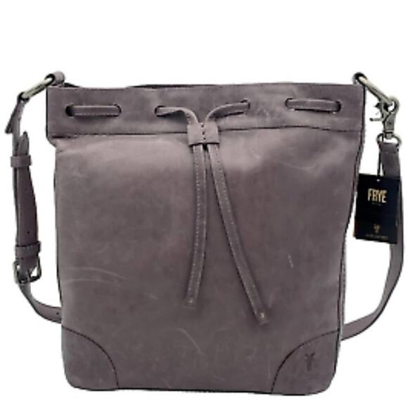 FRYE MELISSA LEATHER DRAWSTRING HOBO BAG PURSE NEW AMETHYST - Picture 5 of 13